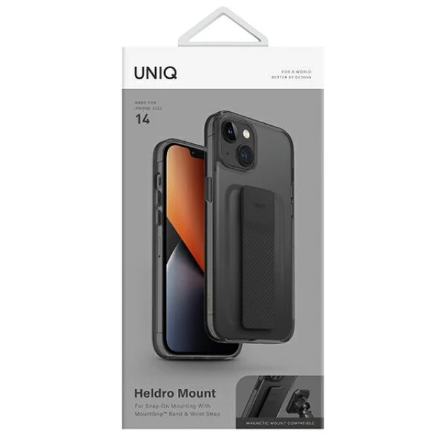 Чехол Uniq Heldro Mount для iPhone 14 | 13 Vapour Smoke (UNIQ-IP6.1(2022)-HELMSMK)