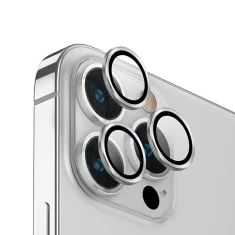 Защитное стекло UNIQ для камеры iPhone 14 Pro | 14 Pro Max Optix Aluminium Lens Protector Sterling Silver (UNIQ-IP6.1P-6.7PM-LENSSIL)