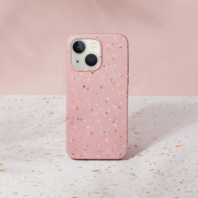 Чохол Uniq Coehl Terrazzo для iPhone 14 Plus Coral Pink (UNIQ-IP6.7M(2022)-TEZCPK)