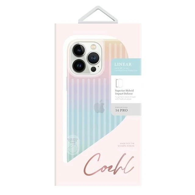 Чохол Uniq Coehl Linear для iPhone 14 Pro Iridescent (UNIQ-IP6.1P(2022)-LINIRD)