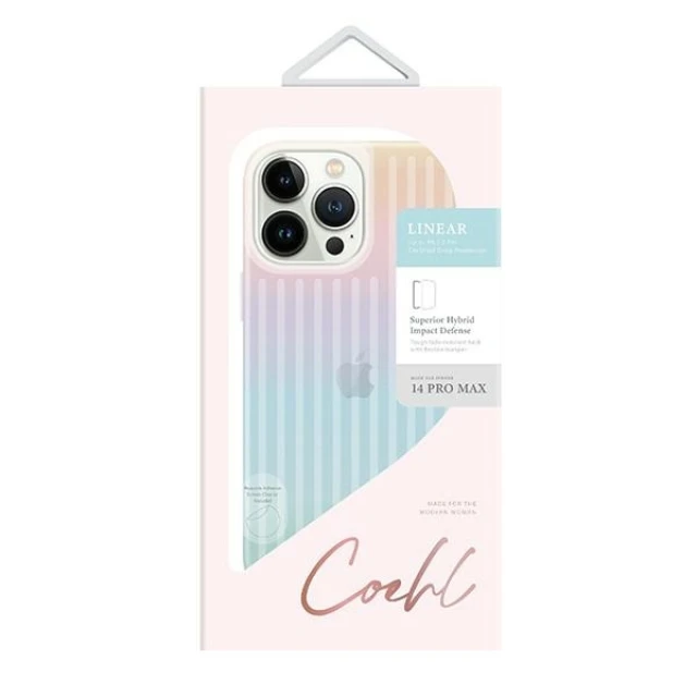 Чехол Uniq Coehl Linear для iPhone 14 Pro Max Iridescent (UNIQ-IP6.7PM(2022)-LINIRD)