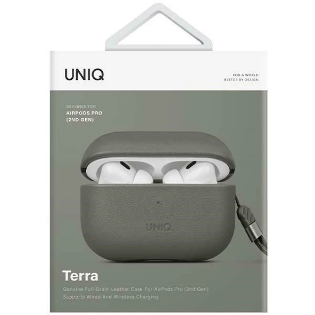 Чохол Uniq Terra для AirPods Pro 2 Lichen Green (UNIQ-AIRPODSPRO2-TERLGRN)