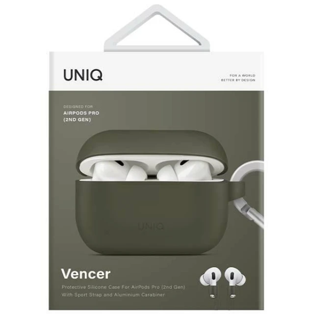 Чохол Uniq Vencer для AirPods Pro 2 Moss Green (UNIQ-AIRPODSPRO2-VENGRN)