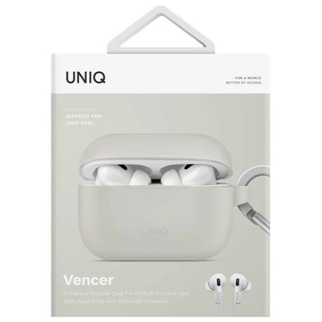 Чохол Uniq Vencer для AirPods Pro 2 Chalk Grey (UNIQ-AIRPODSPRO2-VENGRY)