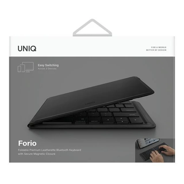 Клавіатура бездротова Uniq Forio Midnight Black (Uniq-FORIO-BLACK)