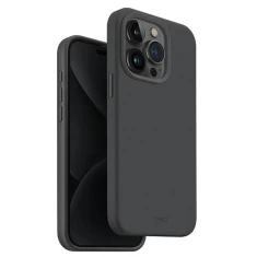 Чохол Uniq Lino Hue для iPhone 15 Pro Charcoal Grey with MagSafe (Uniq-IP6.1P(2023)-LINOHMGRY)