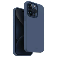 Чохол Uniq Lino Hue для iPhone 15 Pro Navy Blue with MagSafe (Uniq-IP6.1P(2023)-LINOHMBLU)