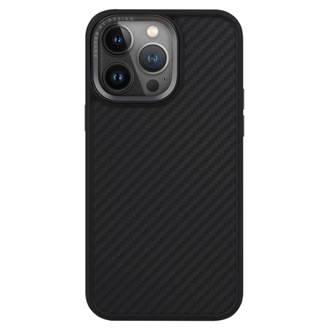 Чохол Uniq Keva для iPhone 15 Pro Carbon Black with MagSafe (Uniq-IP6.1P(2023)-KEVAMBLK)
