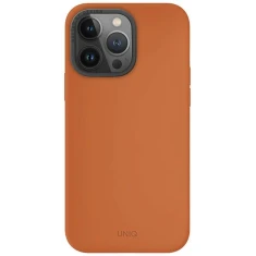 Чохол Uniq Lino Hue для iPhone 15 Pro Max Sunset Orange with MagSafe (Uniq-IP6.7P(2023)-LINOHMORG)