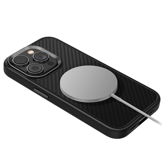 Чохол Uniq Keva для iPhone 15 Pro Max Carbon Black with MagSafe (Uniq-IP6.7P(2023)-KEVAMBLK)