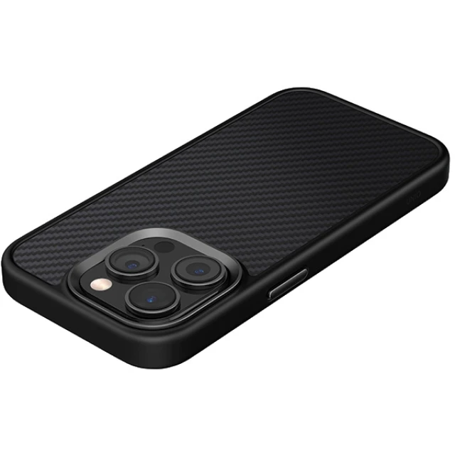 Чохол Uniq Keva для iPhone 15 Pro Max Carbon Black with MagSafe (Uniq-IP6.7P(2023)-KEVAMBLK)
