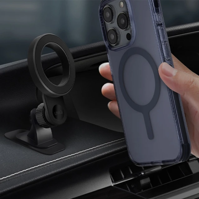 Автотримач UNIQ Trelix Car Dash Mount Midnight Black with MagSafe (UNIQ-TRELIX-DASHBMOUNT)