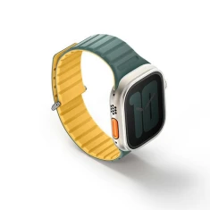 Ремінець Uniq Revix Evo для Apple Watch Ultra 3/2/1 49 mm | Series 9/8/7/6/5/4/SE 45 mm | 44 mm Viridian Green-Burnt Yellow (UNIQ-49MM-REVEVGRNBYEL)