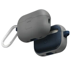 Чохол для навушників Uniq Clyde Lock Case для AirPods Pro 2 Chalk Grey Marine Blue (UNIQ-AIRPODSPRO2-CLYCGRYMBLU)