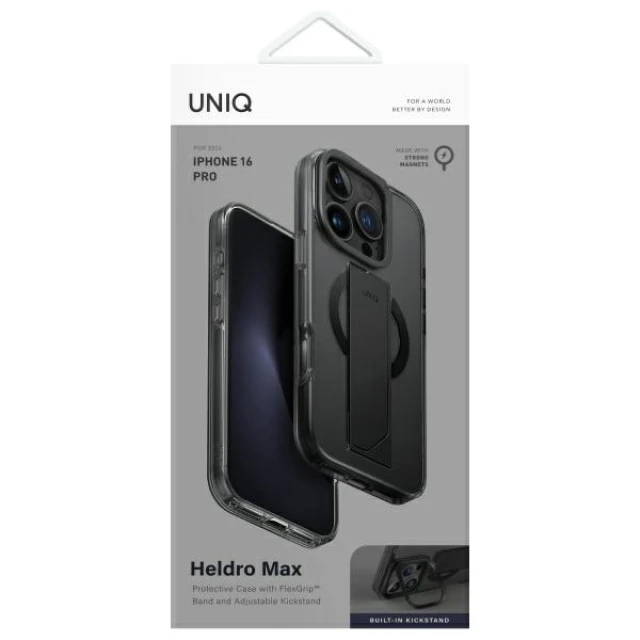 Чохол UNIQ Heldro Max для iPhone 16 Pro Vapour Smoke with MagSafe (UNIQ-IP6.3P(2024)-HELMMSMK)