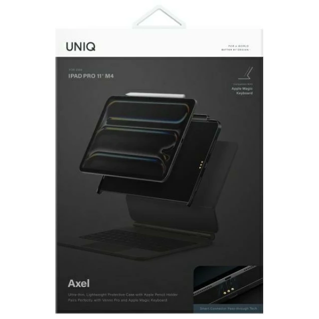 Чохол UNIQ Axel для iPad Pro 11 2024 5th Gen Black Ebony (UNIQ-PDP11(M4)-AXELBLK)