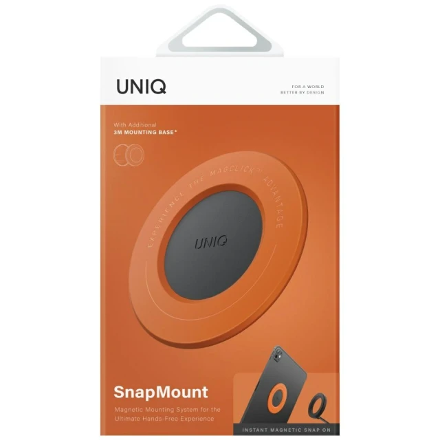 Держатель UNIQ SnapMount Orange Charcoal (UNIQ-SNAPMOUNT-VORGCHR)