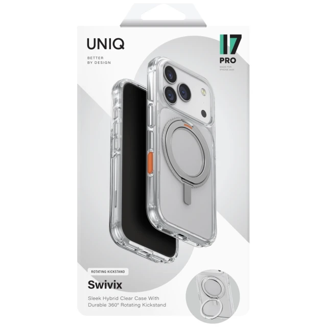 Чохол UNIQ Swivix для iPhone 17 Pro Clear (UNIQ-IP6.3P(2025)-SWVLCLR)