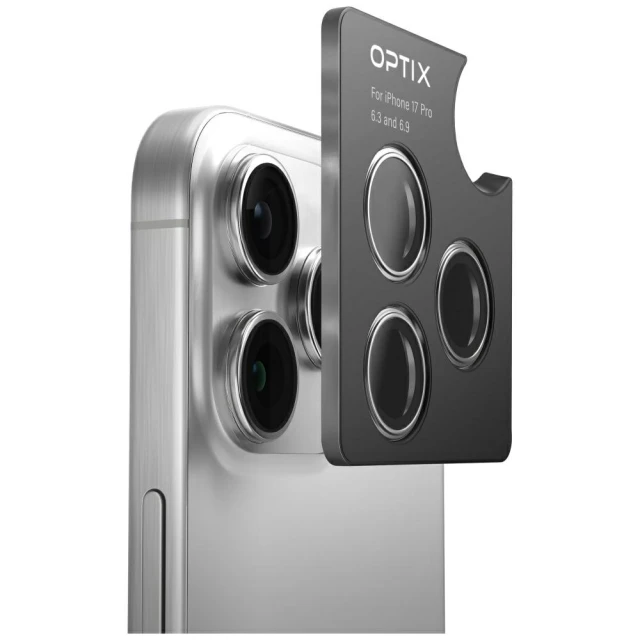 Захисне скло UNIQ для камери iPhone 17 Optix Aluminium Camera Lens Protector Black (UNIQ-IP6.3(2025)-ALENSBLK)