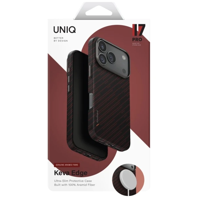 Чохол UNIQ Keva EDGE для iPhone 17 Pro Orange with MagSafe (UNIQ-IP6.3P(2025)-KEVAEDMRORG)