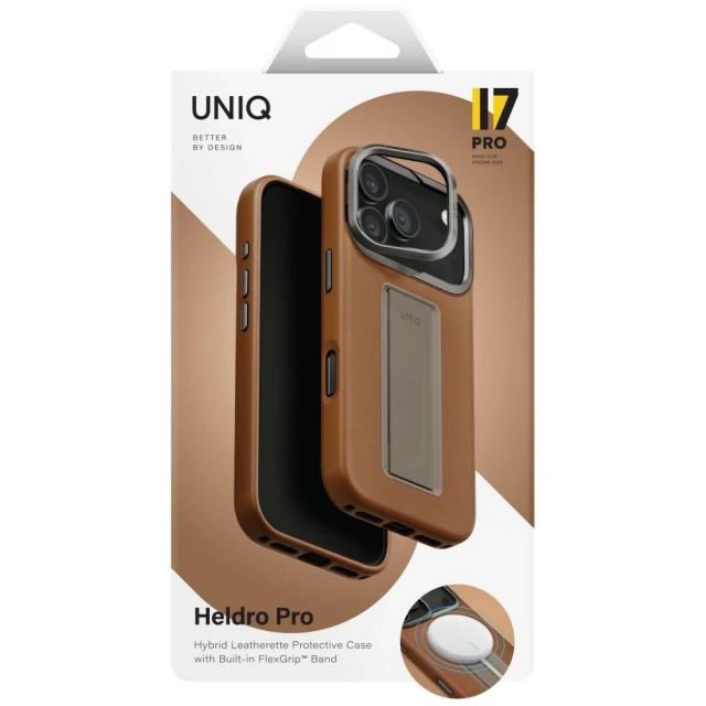 Чехол UNIQ Heldro Pro для iPhone 17 Pro Caramel with MagSafe (UNIQ-IP6.3P(2025)-HELPMCML)
