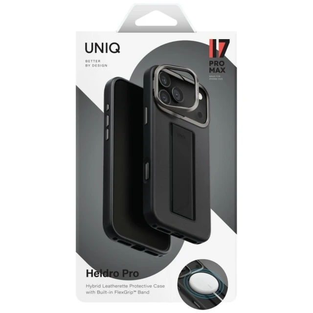 Чохол UNIQ Heldro Pro для iPhone 17 Pro Max Black with MagSafe (UNIQ-IP6.9P(2025)-HELPMDBLK)