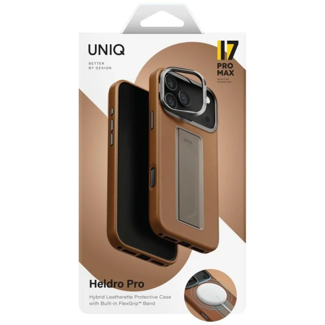 Чохол UNIQ Heldro Pro для iPhone 17 Pro Max Caramel with MagSafe (UNIQ-IP6.9P(2025)-HELPMCML)