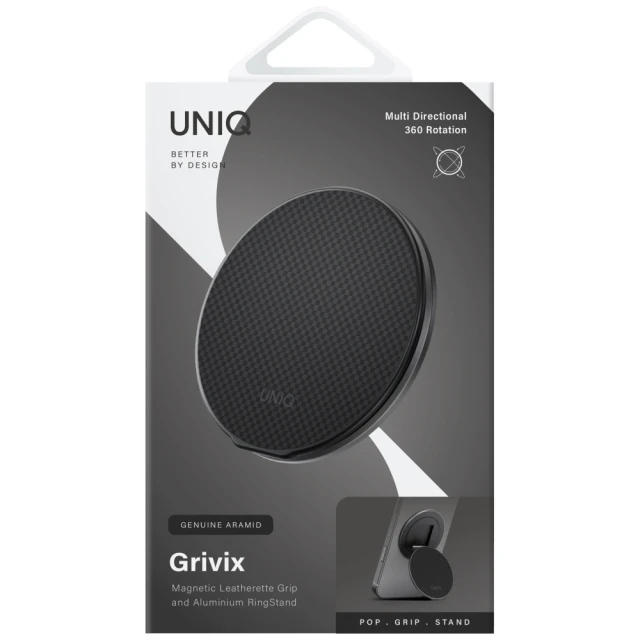 Магнітний тримач UNIQ Grivix Premium 360 Mount&Grip Stand Black (8886463696514)
