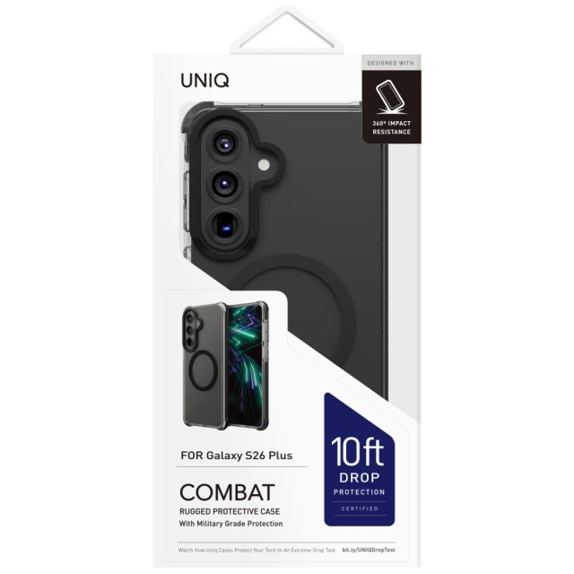 Чехол Uniq Combat для Samsung Galaxy S26 Plus Black with MagSafe (UNIQ-GS26PHYB-COMMCBLK)