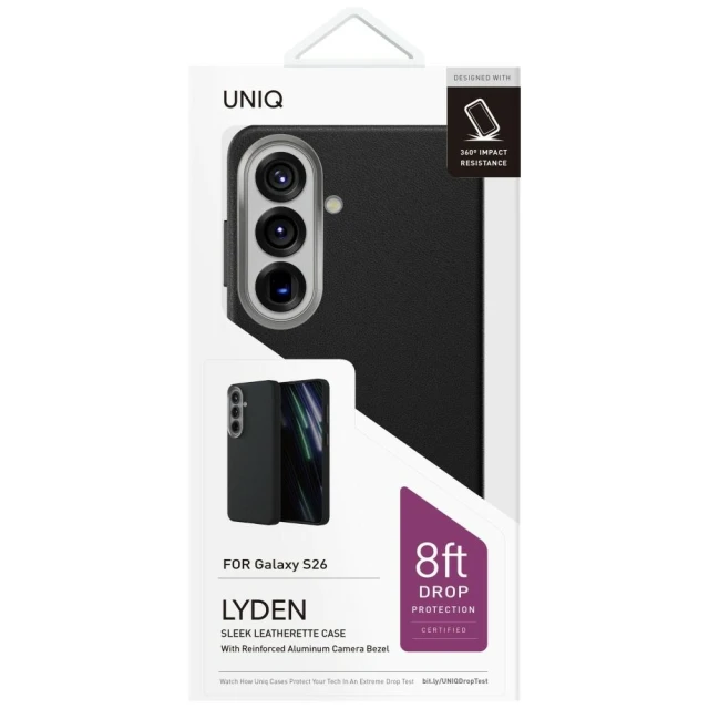Чохол Uniq Lyden для Samsung Galaxy S26 Black with MagSafe (UNIQ-GS26HYB-LYDMDBLK)