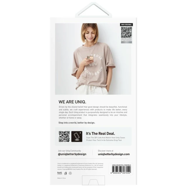 Чохол UNIQ Lyden для Samsung Galaxy S26 Ultra Black with MagSafe (UNIQ-GS26UHYB-LYDMDBLK)