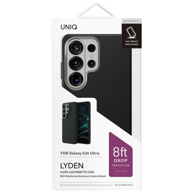 Чохол UNIQ Lyden для Samsung Galaxy S26 Ultra Black with MagSafe (UNIQ-GS26UHYB-LYDMDBLK)