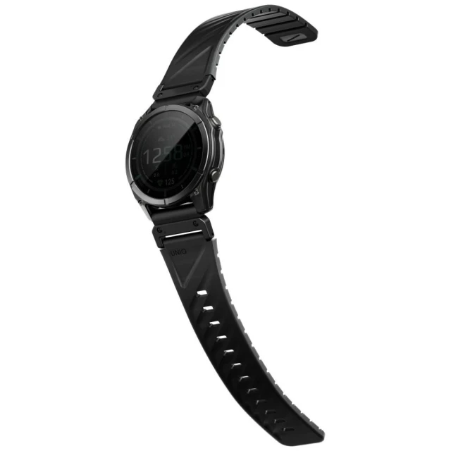 Ремінець Uniq Fluo для Garmin 22mm Black (UNIQ-22MM-FLUOMBLK)