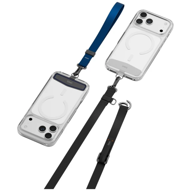 Універсальний ремінець для телефону UNIQ Vista Flex 2в1 Black Blue (UNIQ-VISTAFLEX2IN1-BLKDBLU)