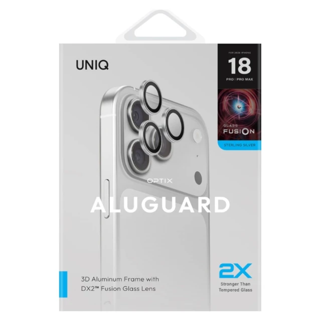 Захисне скло для камери Uniq Optix Aluguard (DX2) Camera Lens Protector для iPhone 18 Pro Max | 18 Pro Silver (UNIQ-IP6.3P-6.9P(2026)-ALENSSSIL)