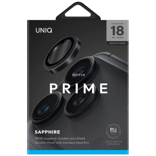 Захисне скло для камери Uniq Optix Prime Camera Lens Protector для iPhone 18 Pro Max | 18 Pro Graphite (UNIQ-IP6.3P-6.9P(2026)-PLENSGRPC)