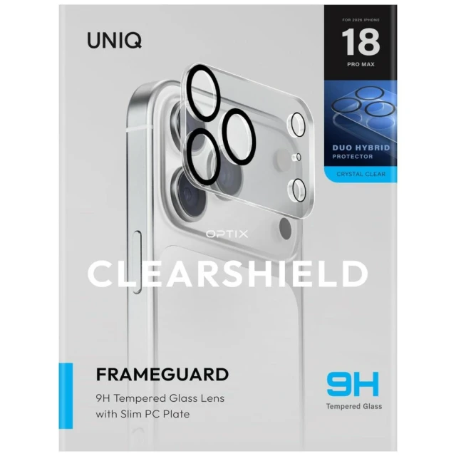 Защитное стекло для камеры Uniq Optix Clearshield Frameguard для iPhone 18 Pro Max Clear (UNIQ-IP6.9P(2026)-CFGLENSCCLR)