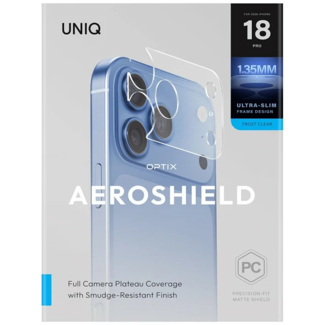 Захисне скло для камери UNIQ Optix Aeroshield для iPhone 18 Pro Clear (UNIQ-IP6.3P(2026)-AERSCMPFCLR)