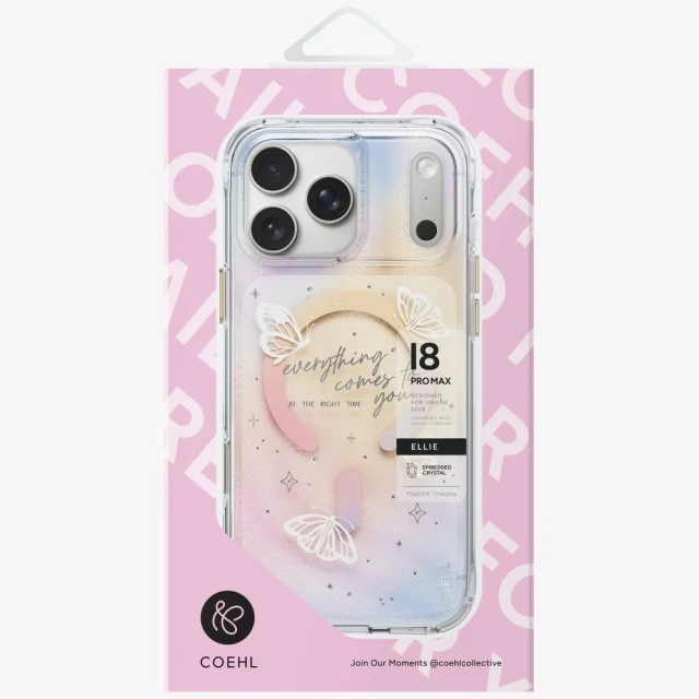 Чохол UNIQ Coehl Ellie для iPhone 18 Pro Max | 17 Pro Max Pink (UNIQ-IP6.9P(2026)-ELLMPRMB)