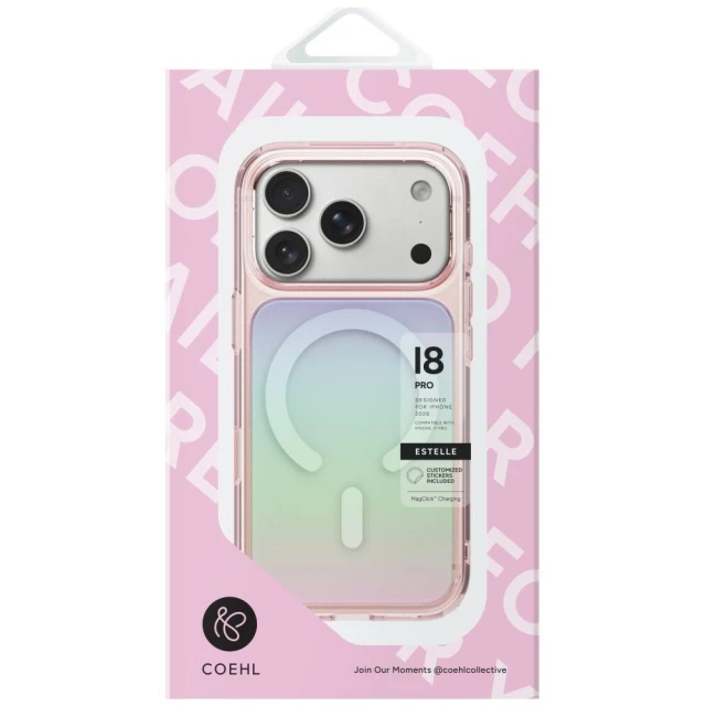 Чохол UNIQ Coehl Estelle для iPhone 18 Pro Max | 17 Pro Max Pink (UNIQ-IP6.9P(2026)-ESTMPPRM)