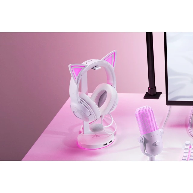 Навушники Razer Kraken Kitty V2 провідні ігрові White (8887910060971)