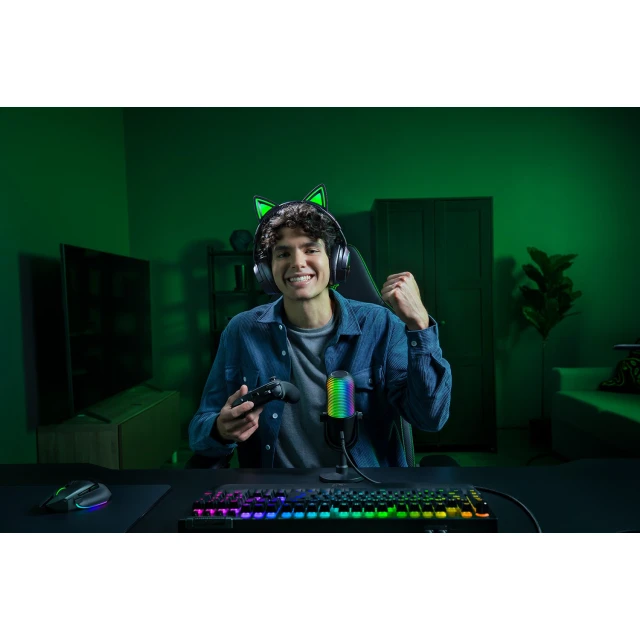 Навушники Razer Kraken Kitty V3 Pro бездротові Bluetooth з мікрофоном Black (8887910061053)