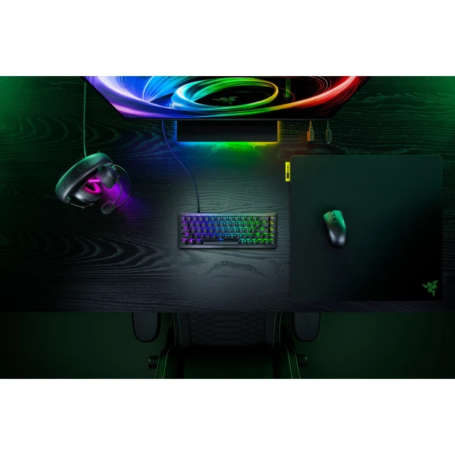 Клавіатура Razer Huntsman V3 HE Magnetic Mini 65% ігрова дротова US розкладка Hall Effect (8887910075524)