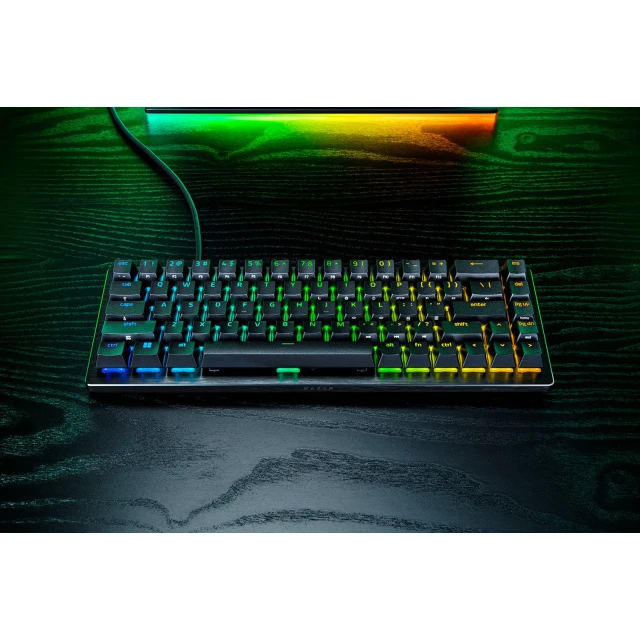 Клавіатура Razer Huntsman V3 HE Magnetic Mini 65% ігрова дротова US розкладка Hall Effect (8887910075524)