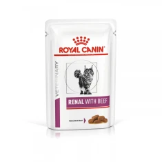 Вологий корм для котів Royal Canin Renal with Beef 12 шт x 85 г (9003579000489)