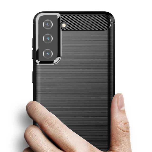 Чохол HRT Carbon для Samsung Galaxy S21 Plus 5G Black (9111201924796)
