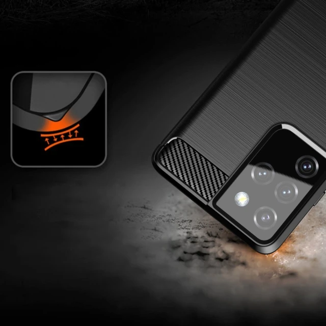 Чохол HRT Carbon для Samsung Galaxy S21 Ultra 5G Black (9111201924819)