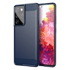 Чохол HRT Carbon для Samsung Galaxy S21 Ultra 5G Blue (9111201924826)
