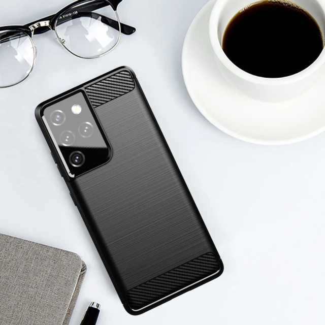 Чохол HRT Carbon для Samsung Galaxy S21 Ultra 5G Blue (9111201924826)