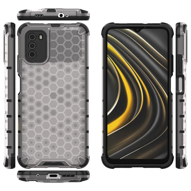 Чохол HRT Honeycomb для Xiaomi Poco M3 Transparent (9111201925717)
